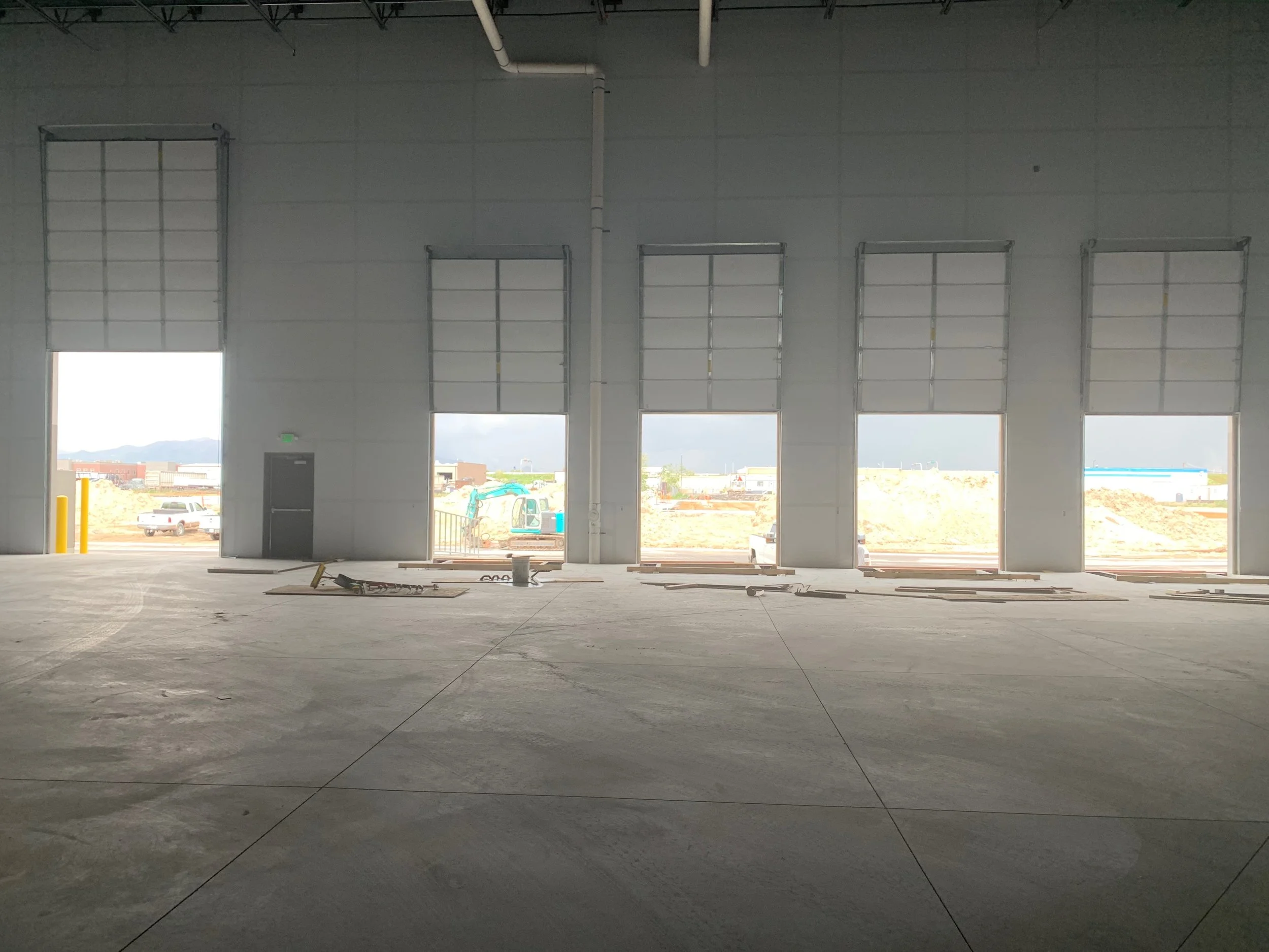 Sectional overhead door installation