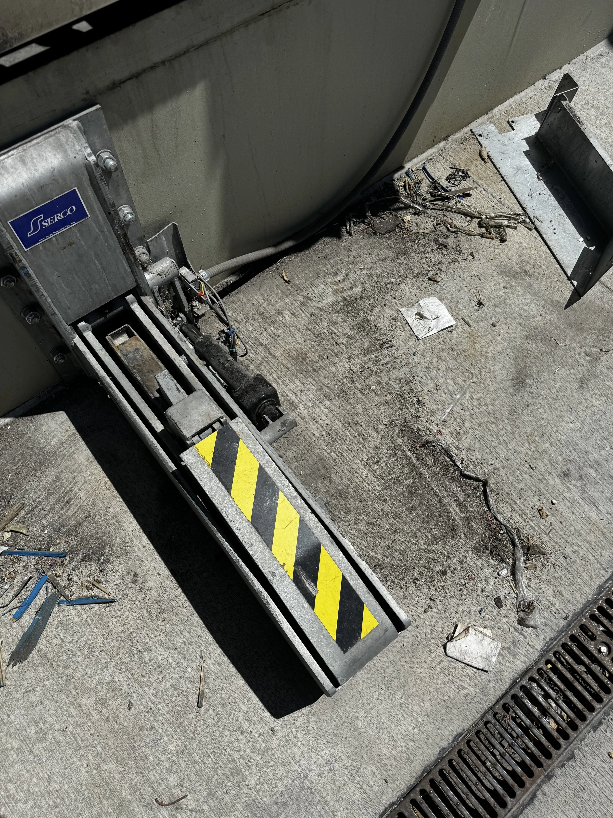 Sectional door interior view with track system