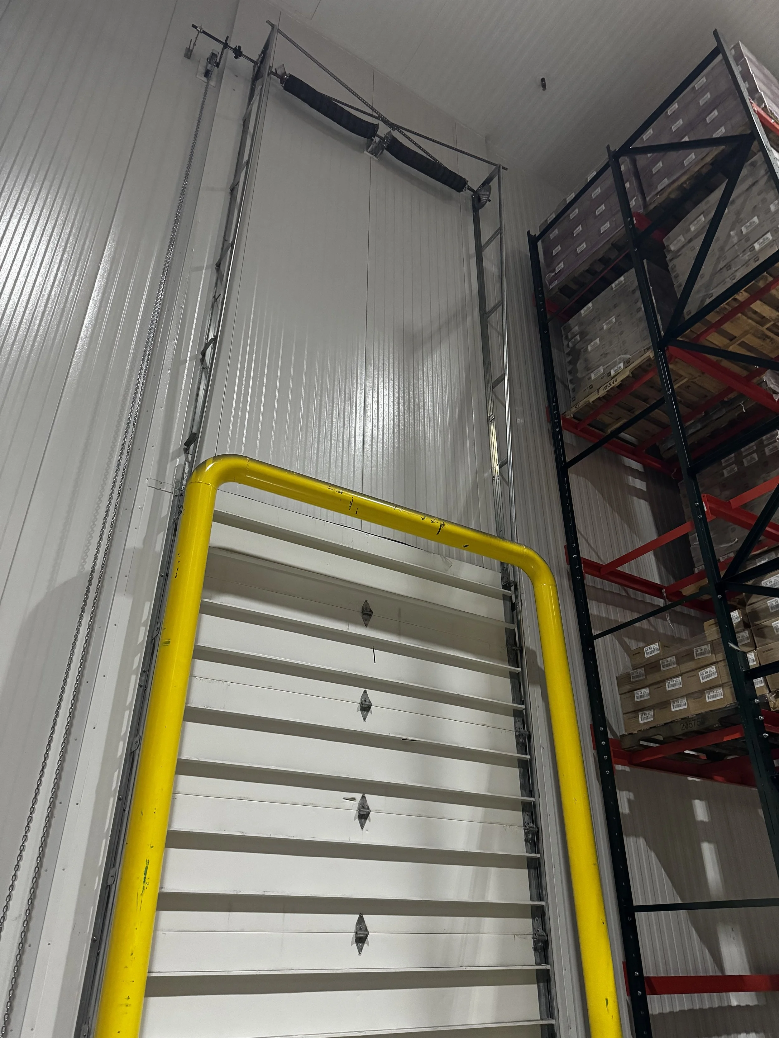 Commercial overhead door on facility