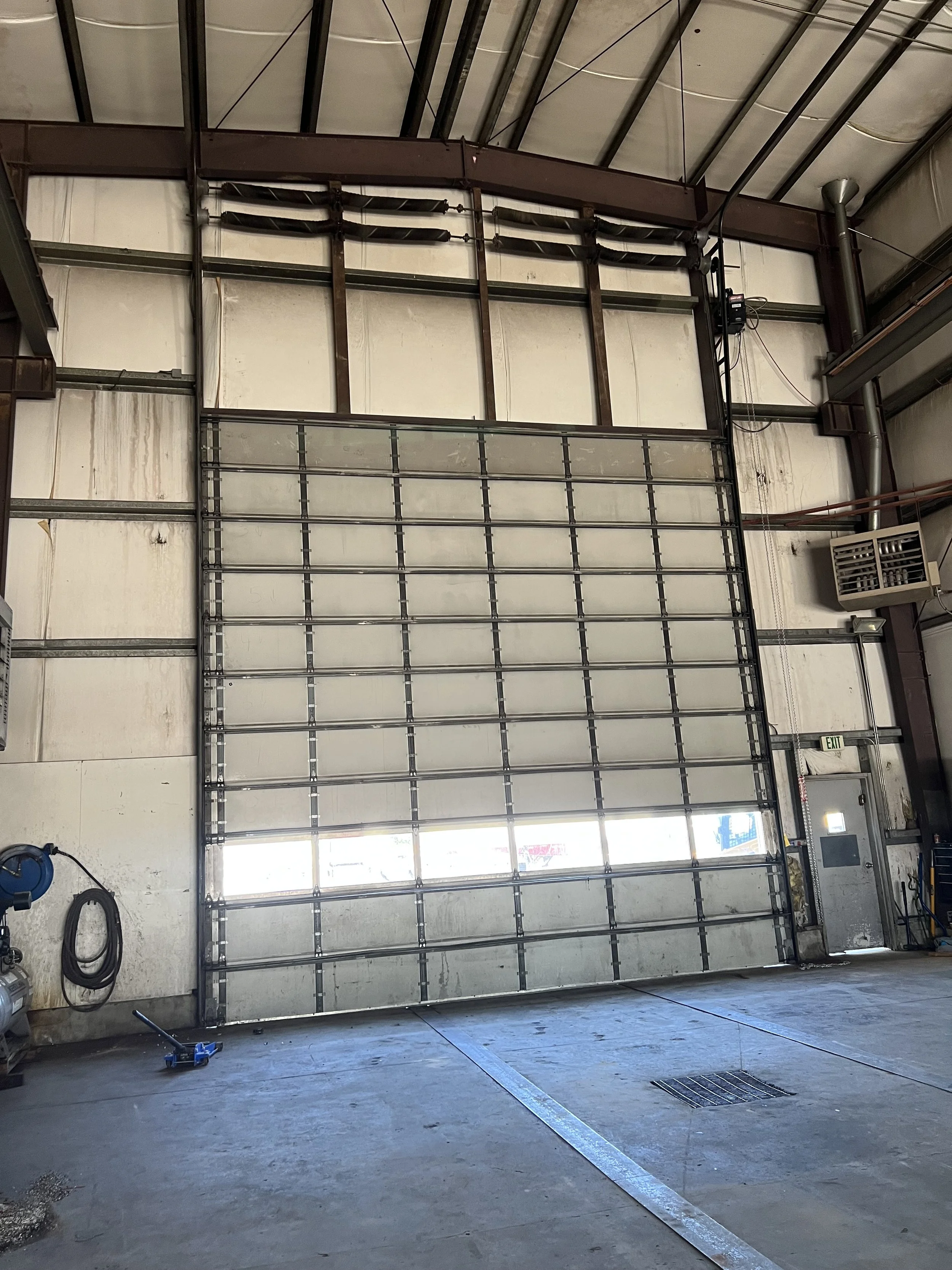 Large commercial door on industrial building