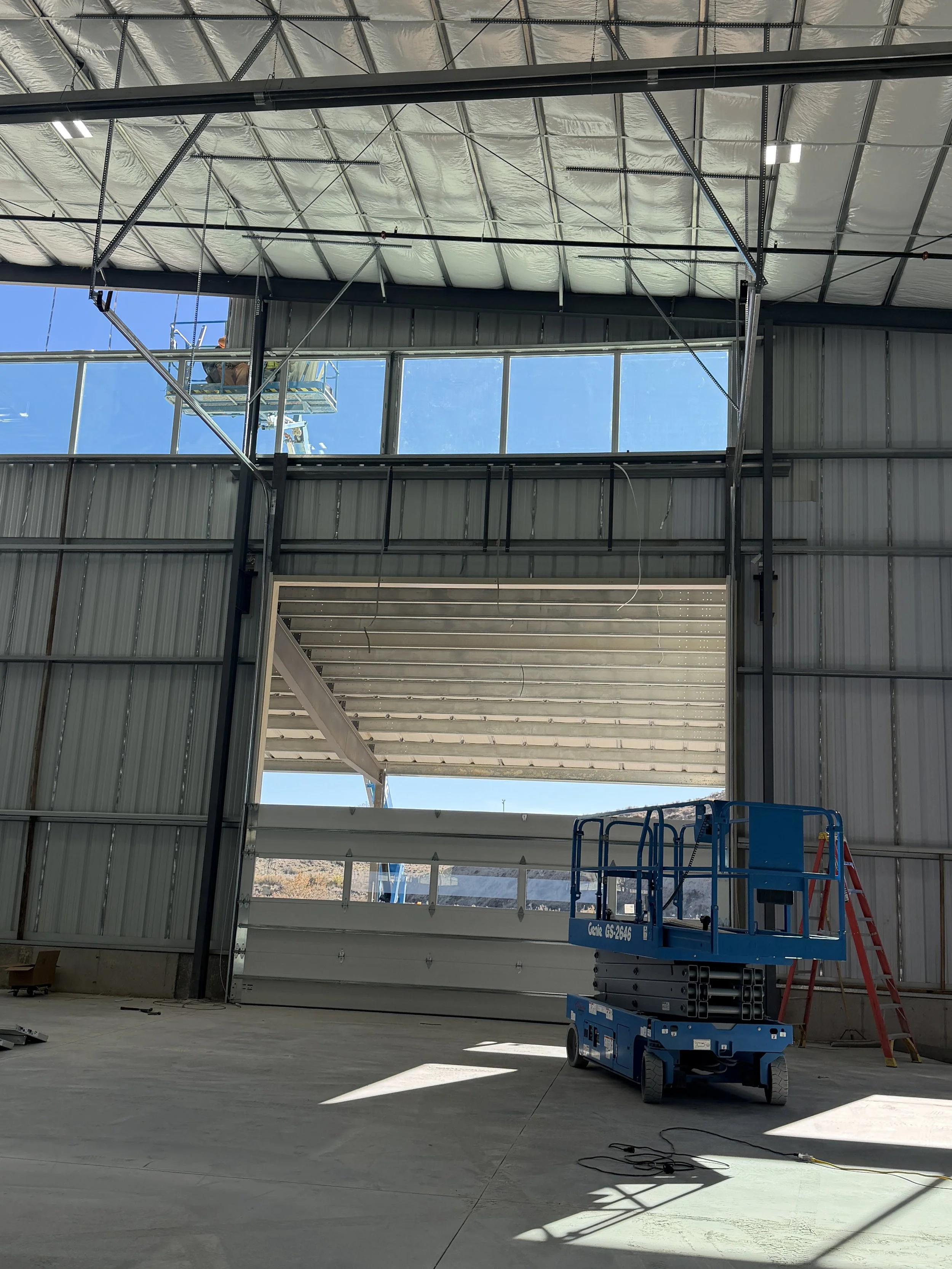 Commercial overhead door exterior view