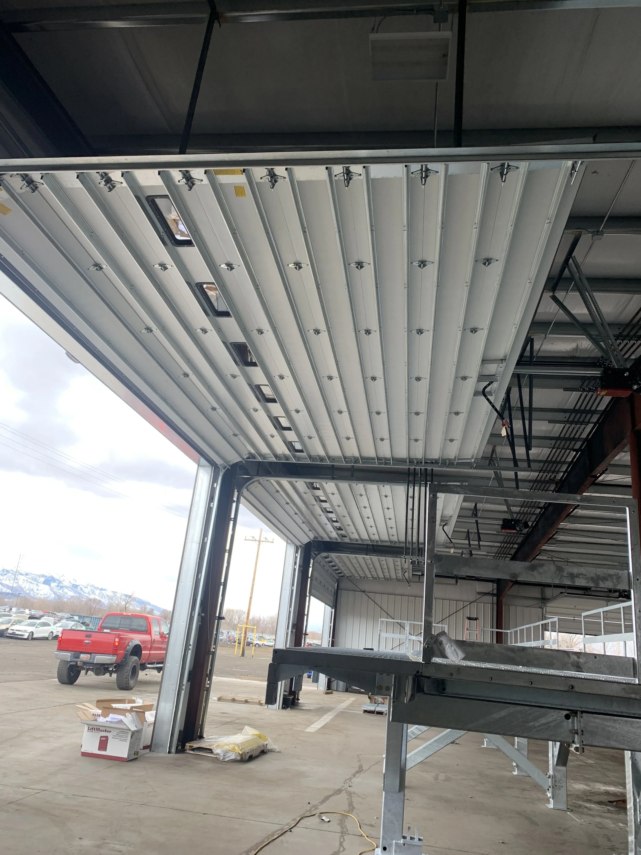 Overhead sectional door interior